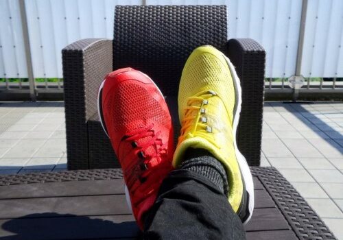 red yellow shoes 2